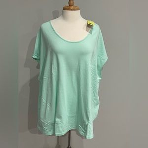 All in Motion Womens Short Sleeve Top TShirt Mint Green Relax Fit Size 4X - NWT